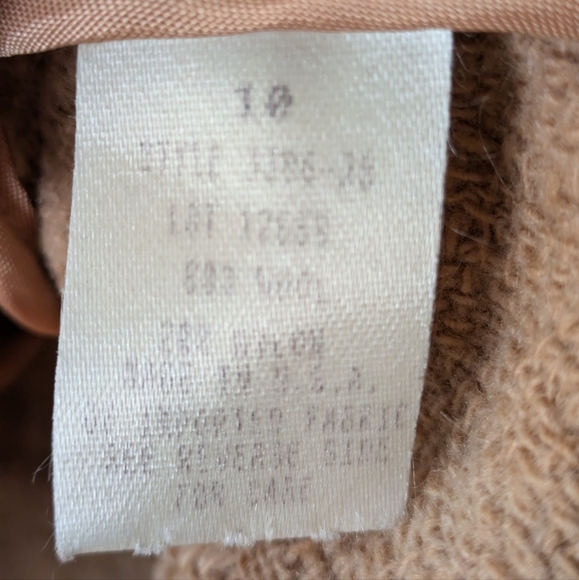 Donna Degnan Camel/Tan Basketweave Wool Blazer sz 10/M Business Casual Office - Picture 10 of 10
